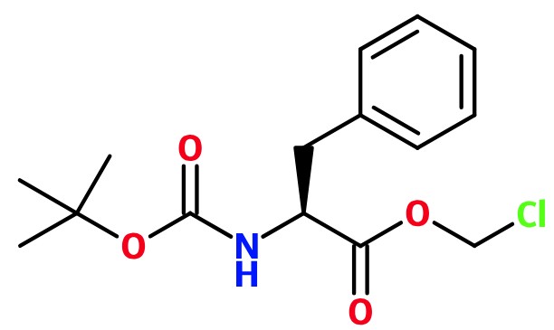 MC085403 Chloromethyl (tert-butoxycarbonyl)-L-phenylalaninate (image for) MC085403 Chloromethyl (tert-butoxycarbonyl)-L-phenylalaninate